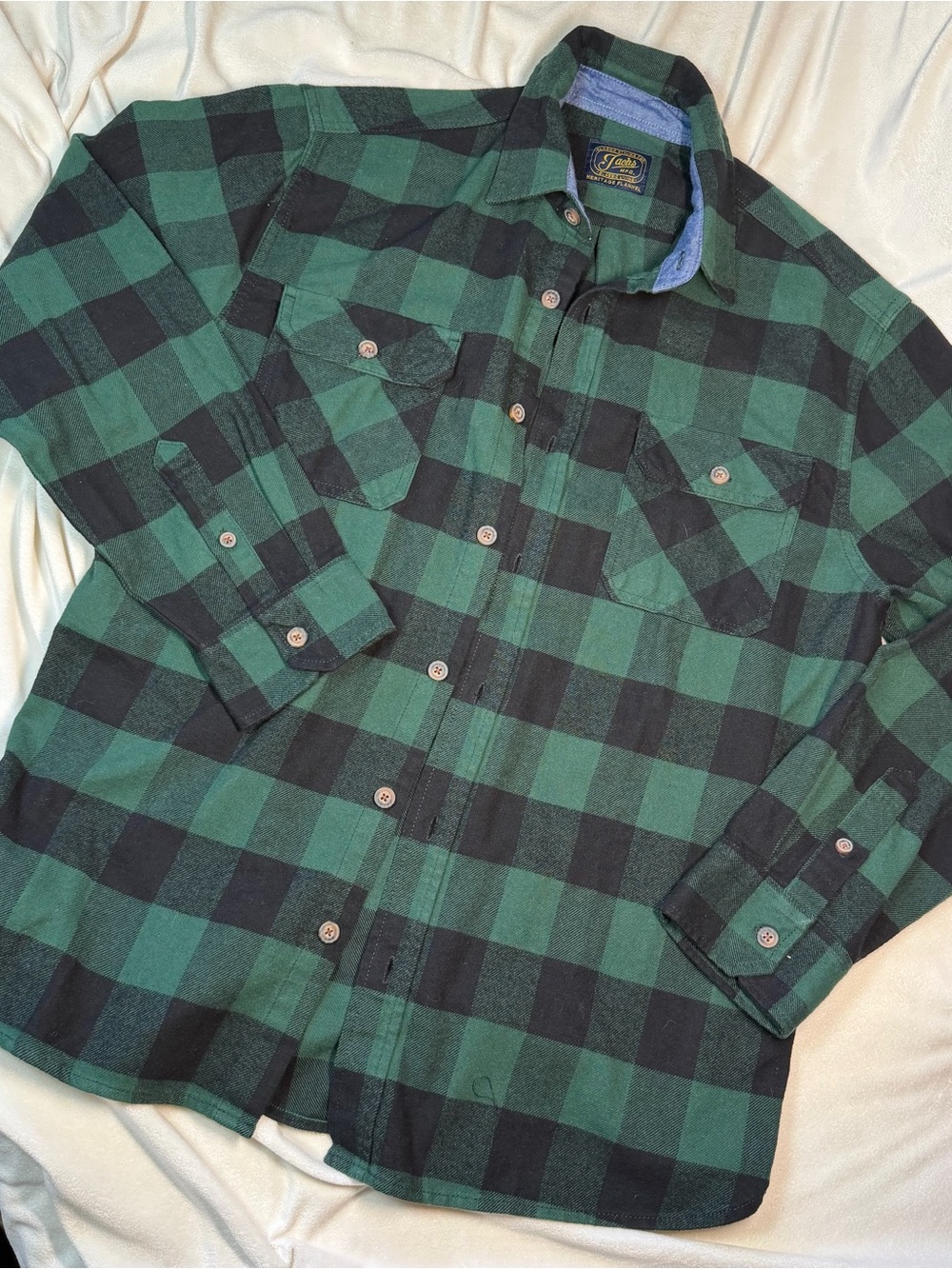 Jachs Green & Black Buffalo Plaid Button-Down Shirt